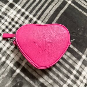 Jeffree Star Pink Heart-Shaped Bag with optional strap